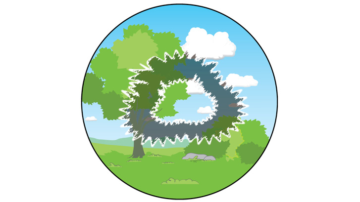 Ved øjenmigræne opstår flimrende partikler i synsfeltet.